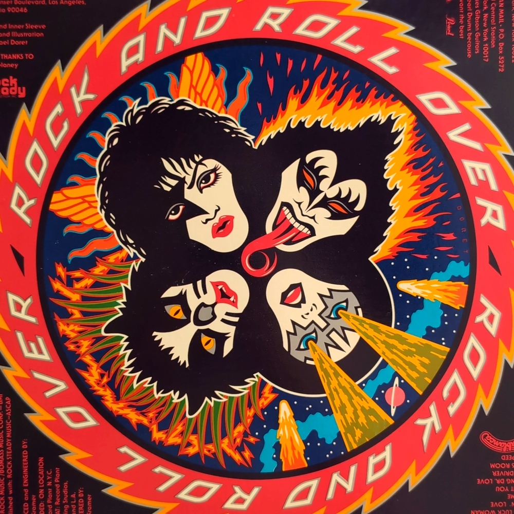 Vintage KISS Rock and Roll Over Vinyl LP Record Album